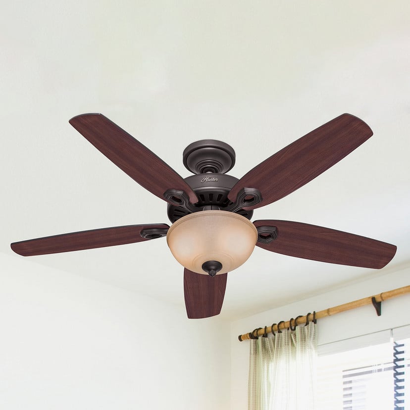 lampenwelt Hunter Deckenventilator mit Licht Builder Deluxe bronze