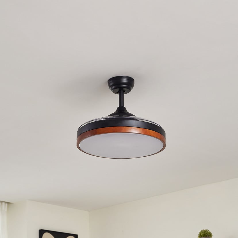 lampenwelt Lindby LED-Deckenventilator Oras schwarz DC leise 107 cm zollfrei
