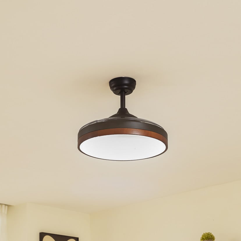 lampenwelt Lindby LED-Deckenventilator Oras schwarz DC leise 107 cm zollfrei