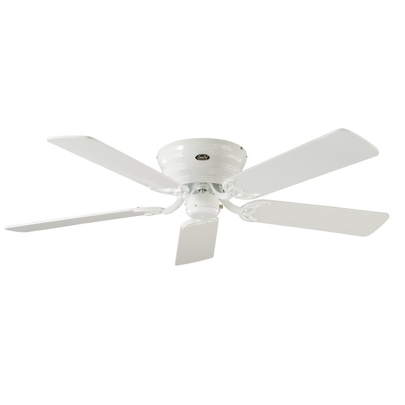 lampenwelt Deckenventilator Classic Flat III weiß Ø 132 cm 50% Rabatt für begrenzte Zeit