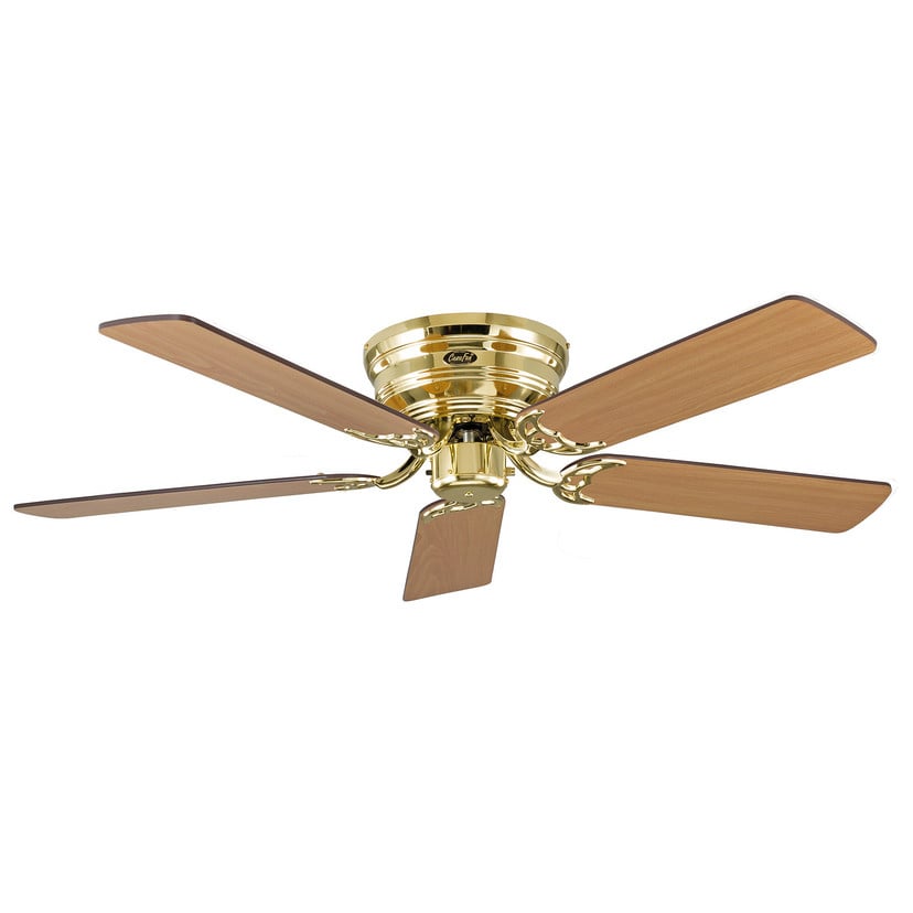 lampenwelt Ventilator Classic Flat III messing poliert 132 cm Angebote