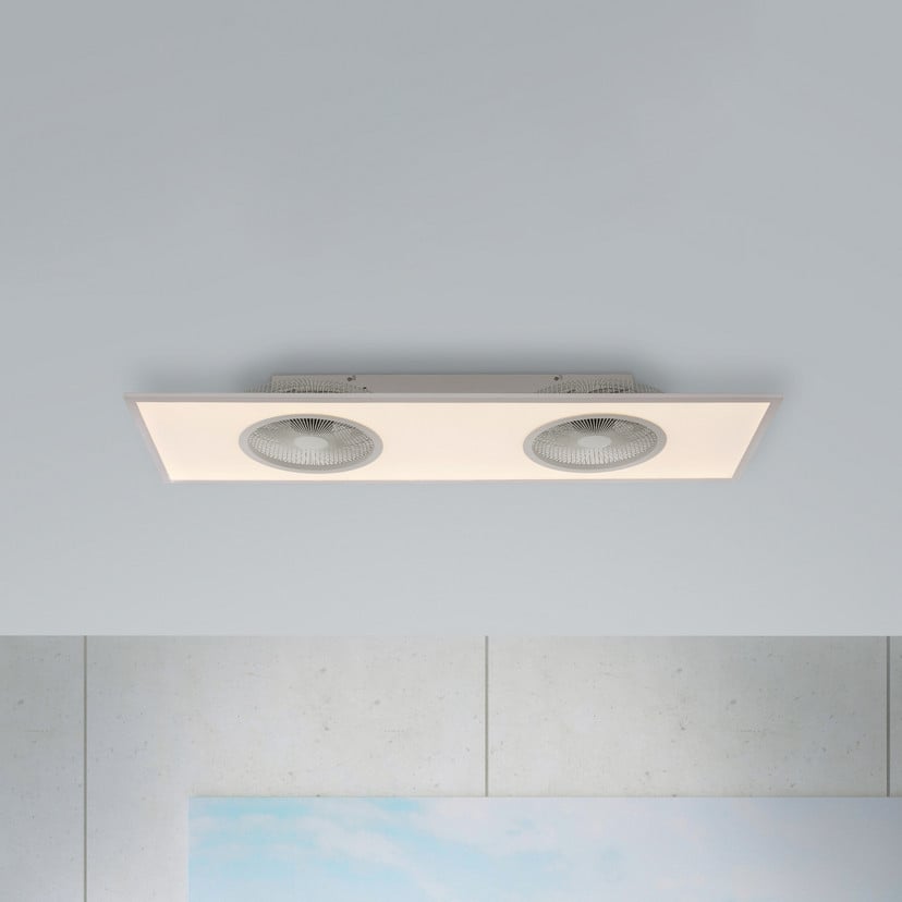 lampenwelt LED-Deckenventilator Flat-Air CCT weiß 120x40cm Hotsell