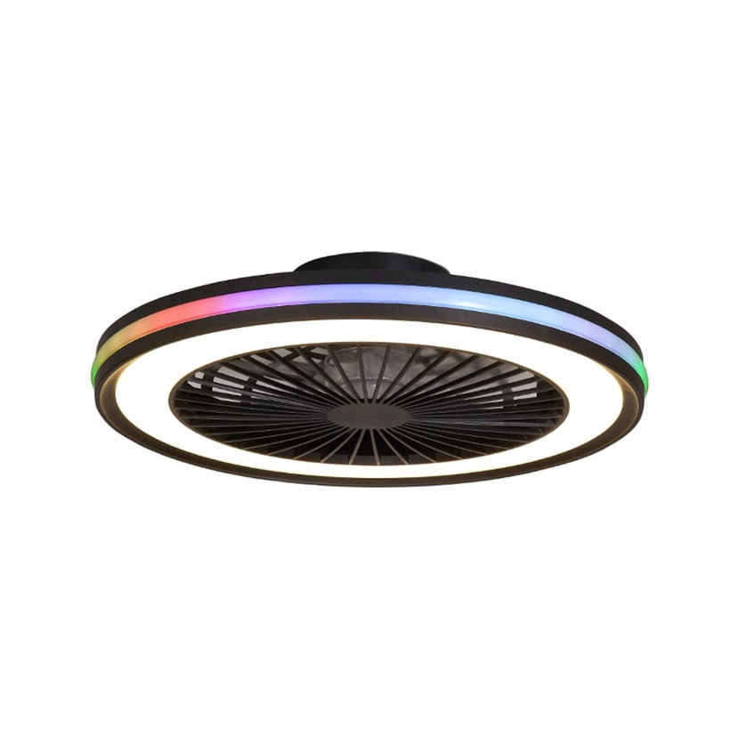 lampenwelt LED-Deckenventilator Gamer Big schwarz DC leise 56cm CCT RGB im Angebot