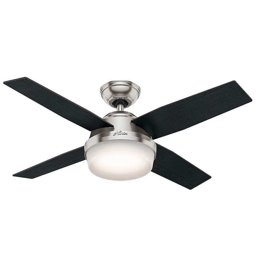 lampenwelt Hunter Ventilator mit Licht Dante schwarz/braun leise E27 Blitzverkäufe