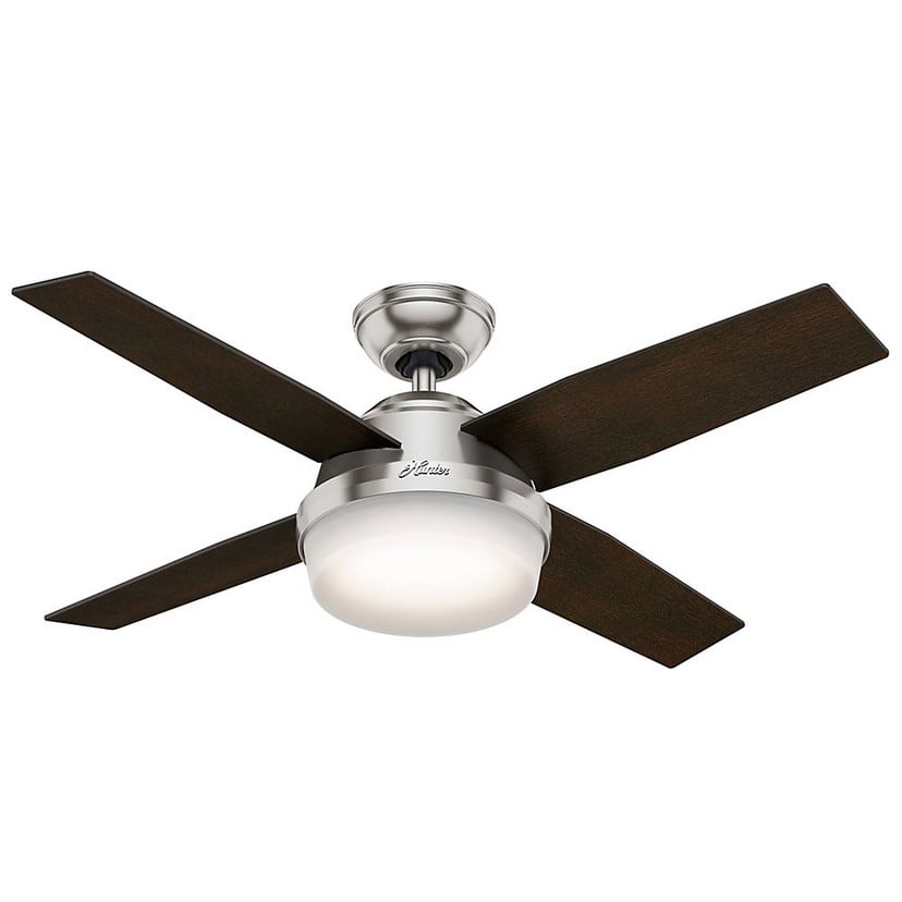 lampenwelt Hunter Ventilator mit Licht Dante schwarz/braun leise E27 Blitzverkäufe
