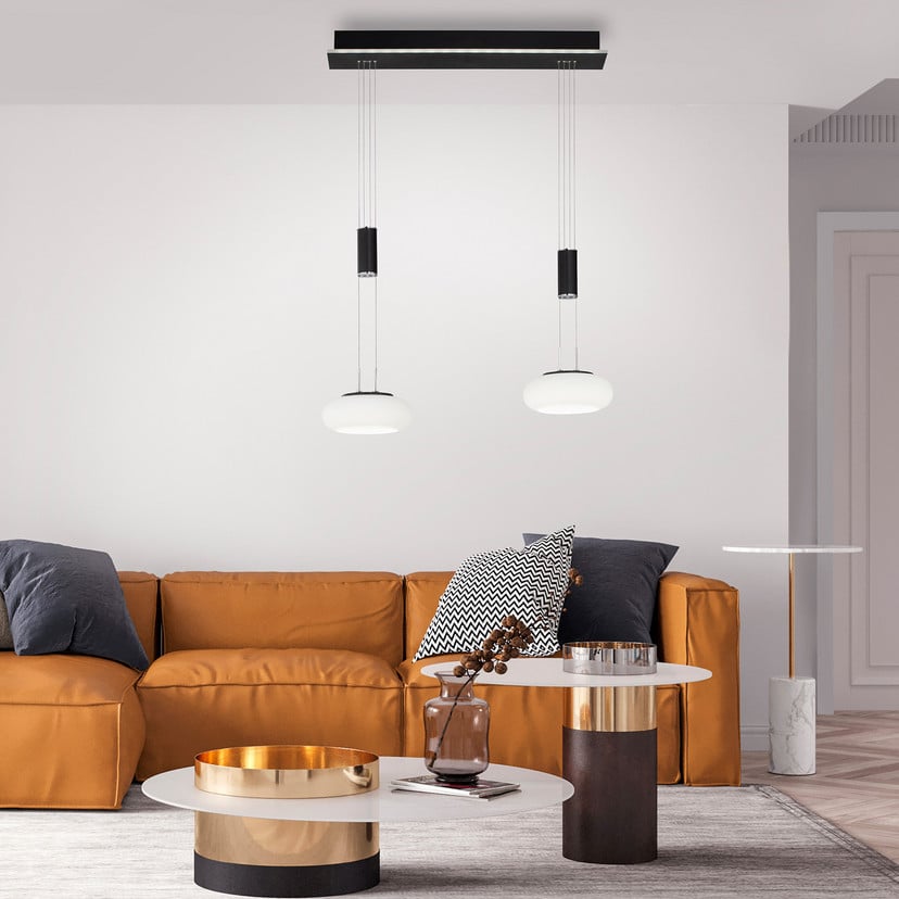 lampenwelt Paul Neuhaus Q-ETIENNE LED-Hängelampe 2fl schwarz JETZT KAUFEN