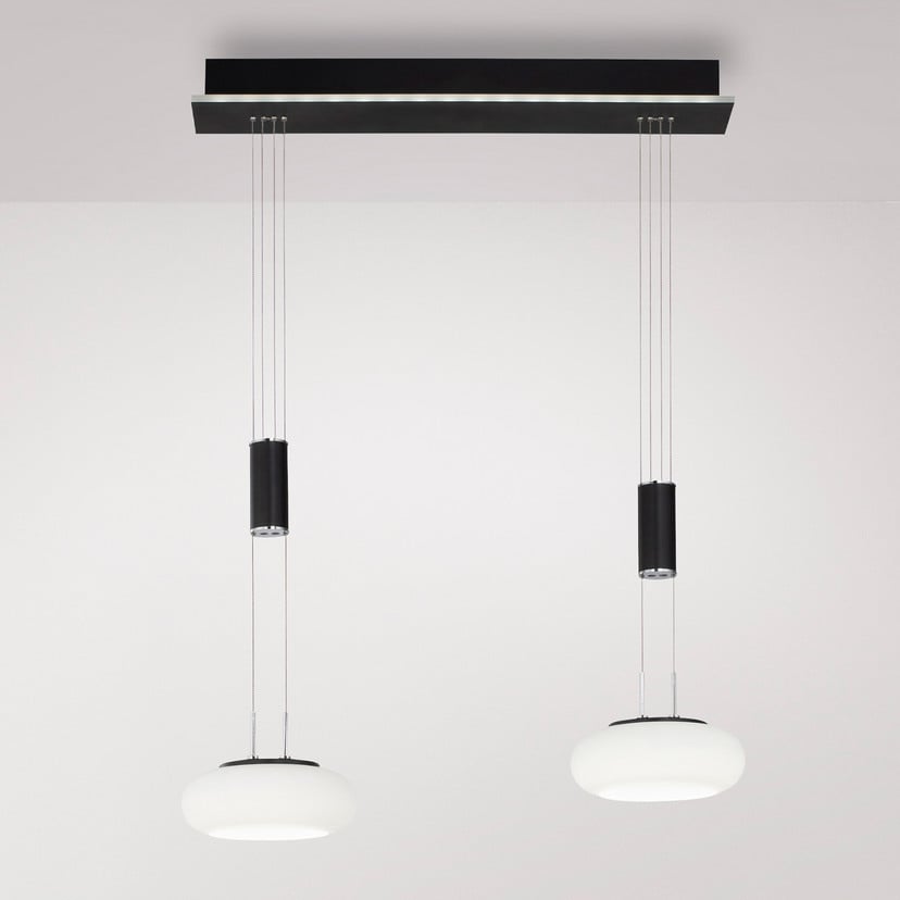 lampenwelt Paul Neuhaus Q-ETIENNE LED-Hängelampe 2fl schwarz JETZT KAUFEN