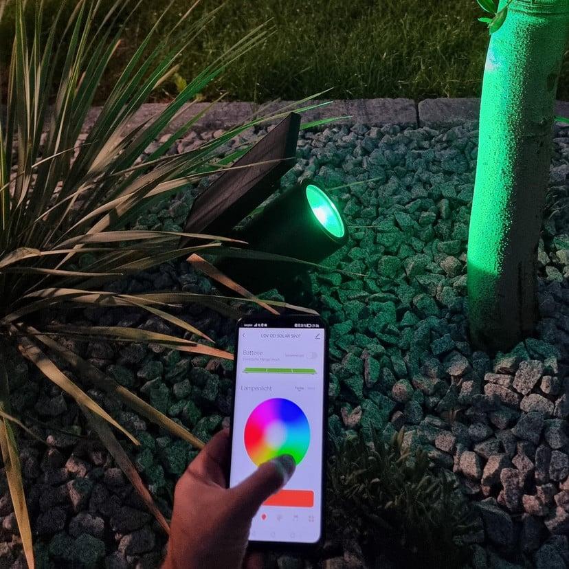 lampenwelt LEDVANCE SMART+ Bluetooth Solar LED-Spot Erdspieß RGB IP44 Neueste Stile