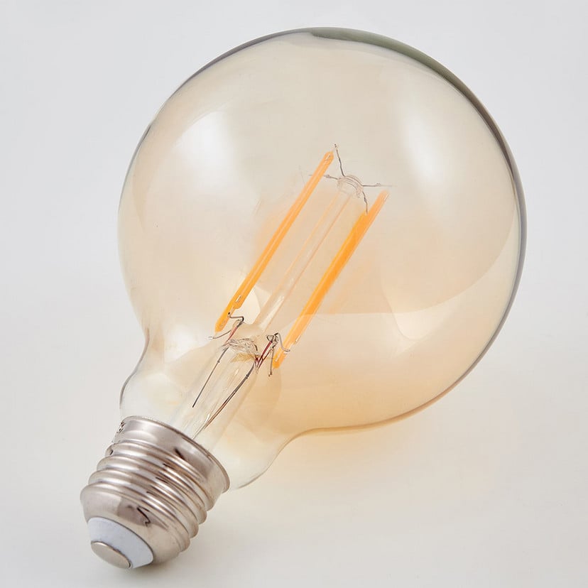 lampenwelt E27 LED-Globelampe Filament 6W 500lm amber 1.800K Kostenloser Versand