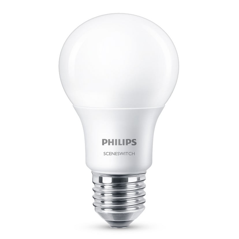 lampenwelt Philips SceneSwitch E27 8W LED-Lampe 2.700K matt