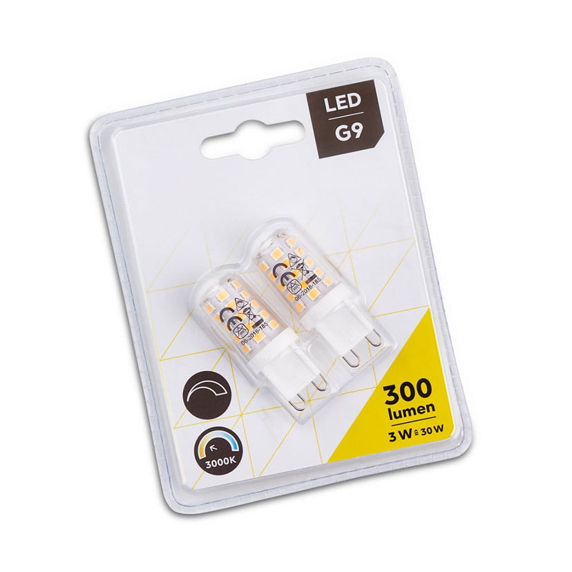 lampenwelt LED-Stiftsockellampe G9 3W 3.000 K extern dimmbar 2er-Set Lagerräumung