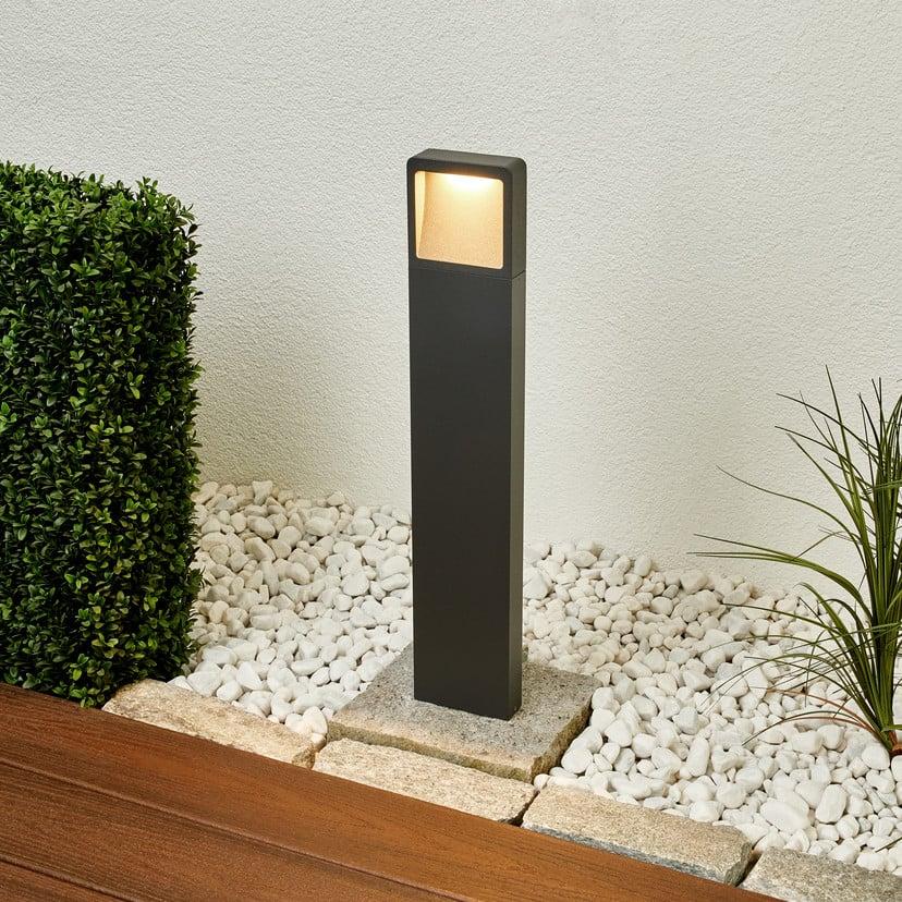 lampenwelt Lucande LED-Wegeleuchte Leya 65 cm grafit Metall IP54 Begrenzte Freigabe