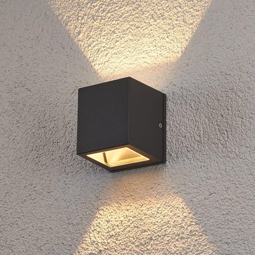 lampenwelt Lucande Außenwandleuchte Maurice anthrazit Metall IP54 JETZT KAUFEN