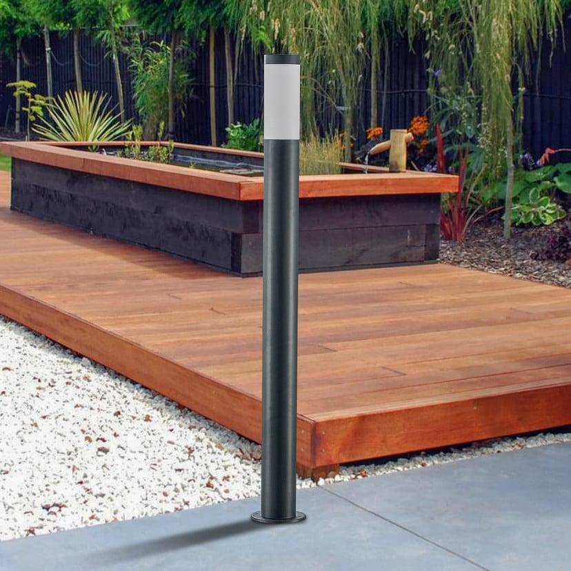 lampenwelt Lindby Wegelampe Statius anthrazit/opal Eisen 100 cm Sonderangebot der Fabrik
