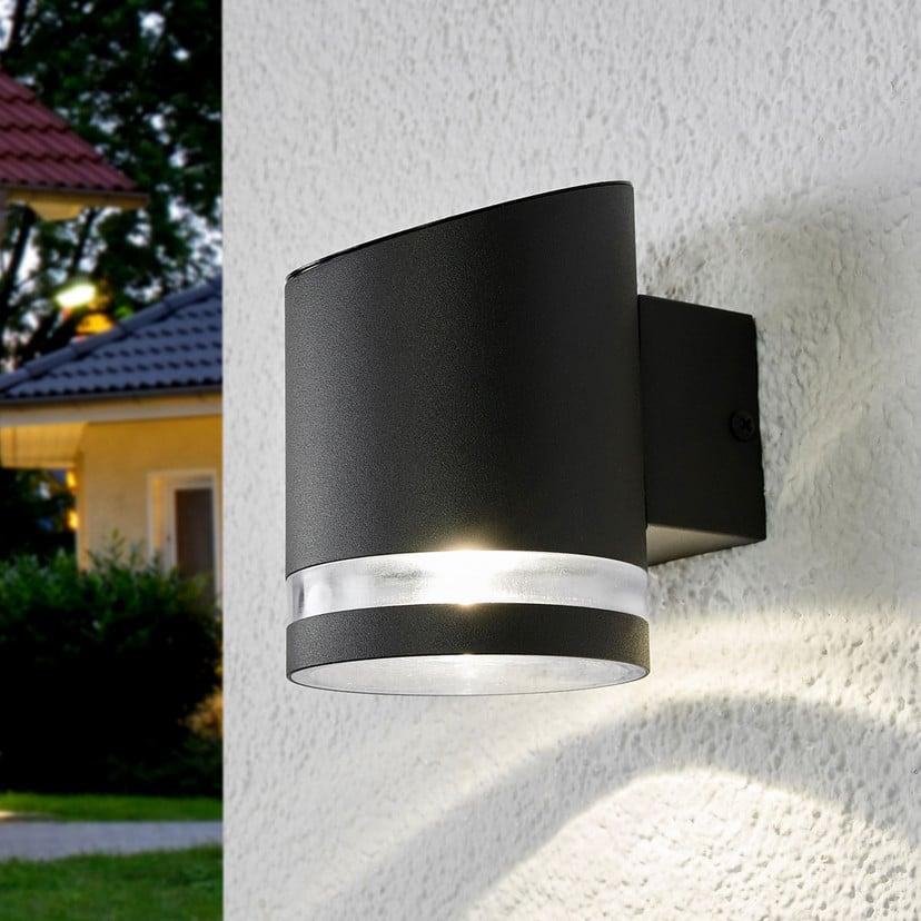 lampenwelt Lindby LED-Solar-Außenwandleuchte Melinda 9 cm Edelstahl Im Verkauf
