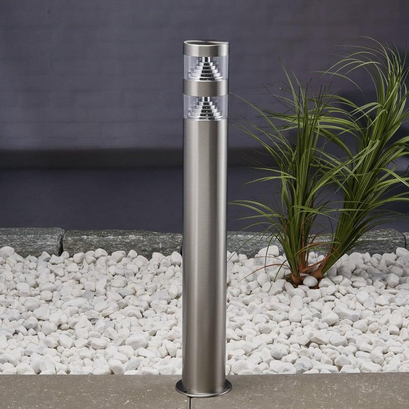 lampenwelt Lindby LED-Wegeleuchte Lanea 60 cm grau Edelstahl IP44 Auslauf