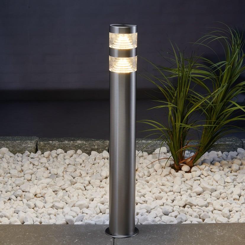 lampenwelt Lindby LED-Wegeleuchte Lanea 60 cm grau Edelstahl IP44 Auslauf