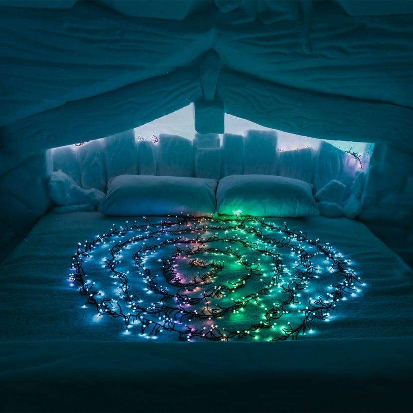 lampenwelt Twinkly LED-Cluster-Lichterkette RGB schwarz 400-flg. 6m Fabrikpreis