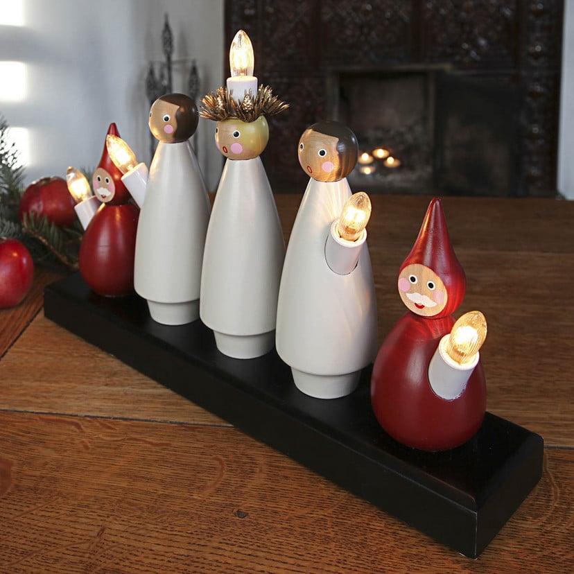 lampenwelt Kerzenleuchter Luciakör mit Chormotiv 5-flammig Preisnachlass
