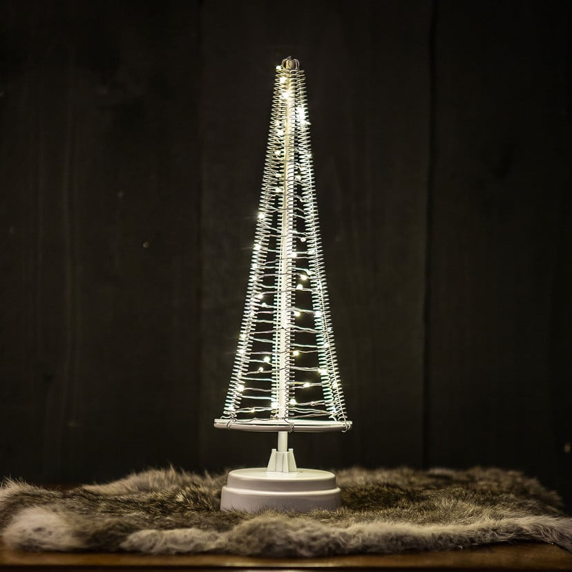lampenwelt Baum Santa's Tree Draht silber Höhe 33 5 cm Weihnachtsangebot