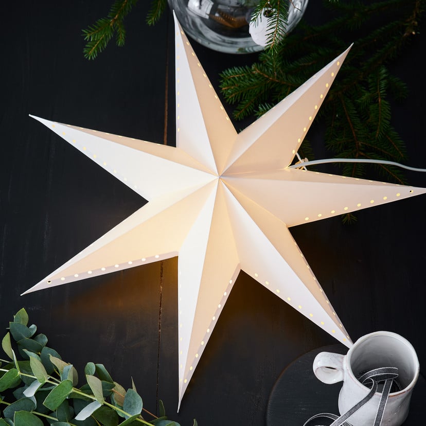 lampenwelt Dekostern Lively hängend weiß Ø 60 cm Osterangebot