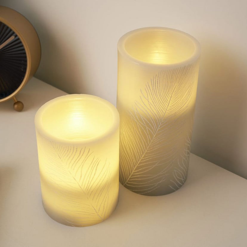 lampenwelt Pauleen Cosy Feather Candle LED-Kerze 2er Set Online Outlet
