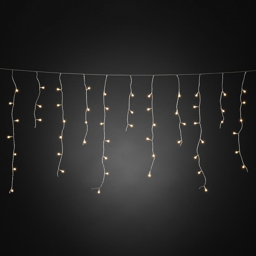 lampenwelt LED-Lichtervorhang Eisregen warmweiß transp. 5m Zeitlich begrenztes Angebot