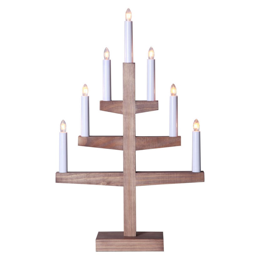 lampenwelt Kerzenleuchter Trapp aus Holz 54 cm Tiefpreis