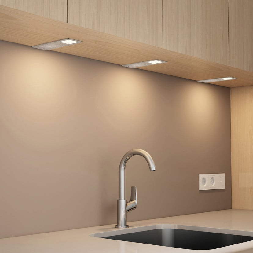 lampenwelt Arcchio LED-Unterbaulampen Nortra 3er-Set grau Alu Super Rabatt