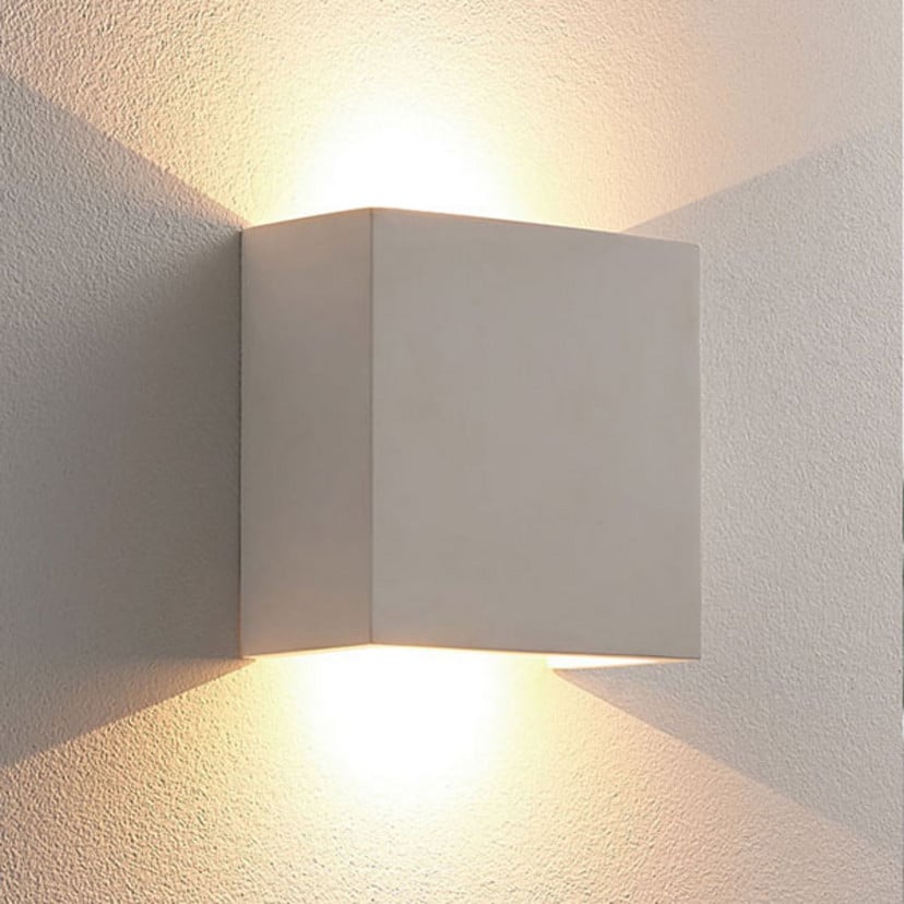 lampenwelt Lindby LED-Wandleuchte Anneke weiß Gips 13 cm up/down Angebote