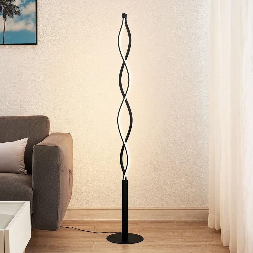 lampenwelt Lindby LED-Stehleuchte Welina schwarz 150 cm dimmbar Hotsell