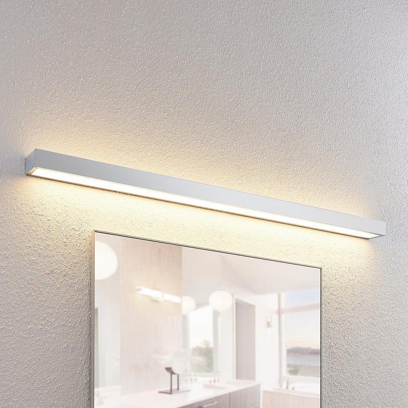 lampenwelt Lindby LED-Bad-Wandleuchte Layan 120 cm chrom Metall Kostenloser Versand