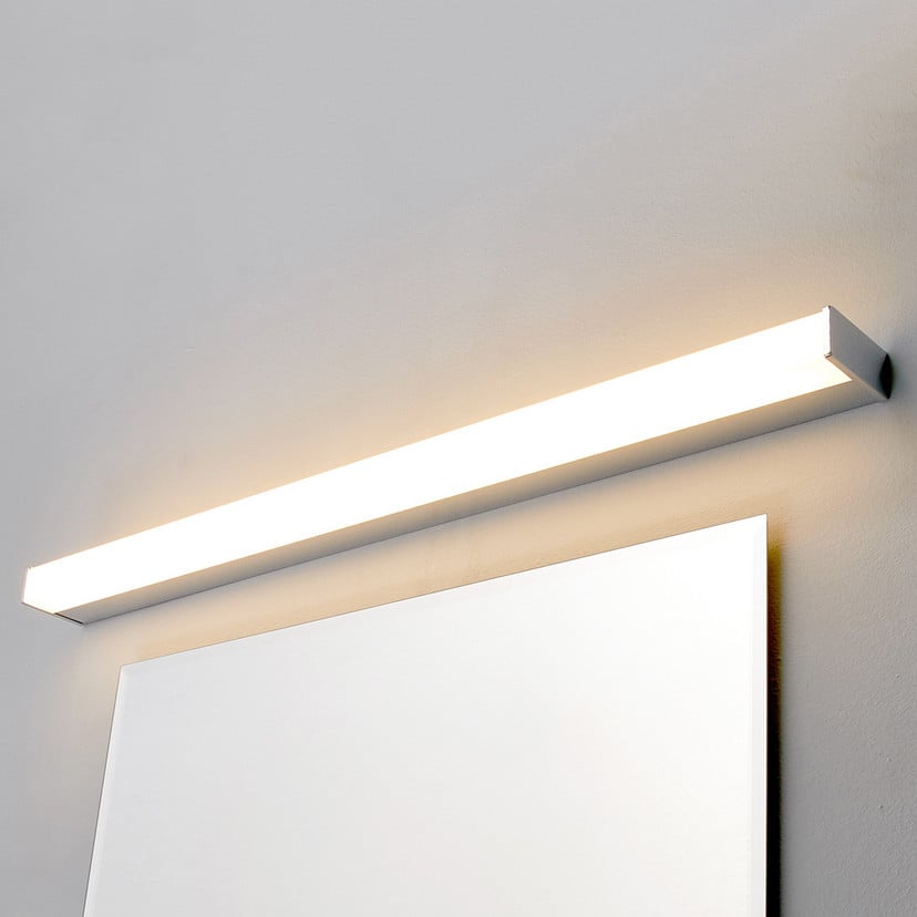 lampenwelt Lindby LED-Wandlampe Philippa eckig 89 cm chrom IP44 Rabatt