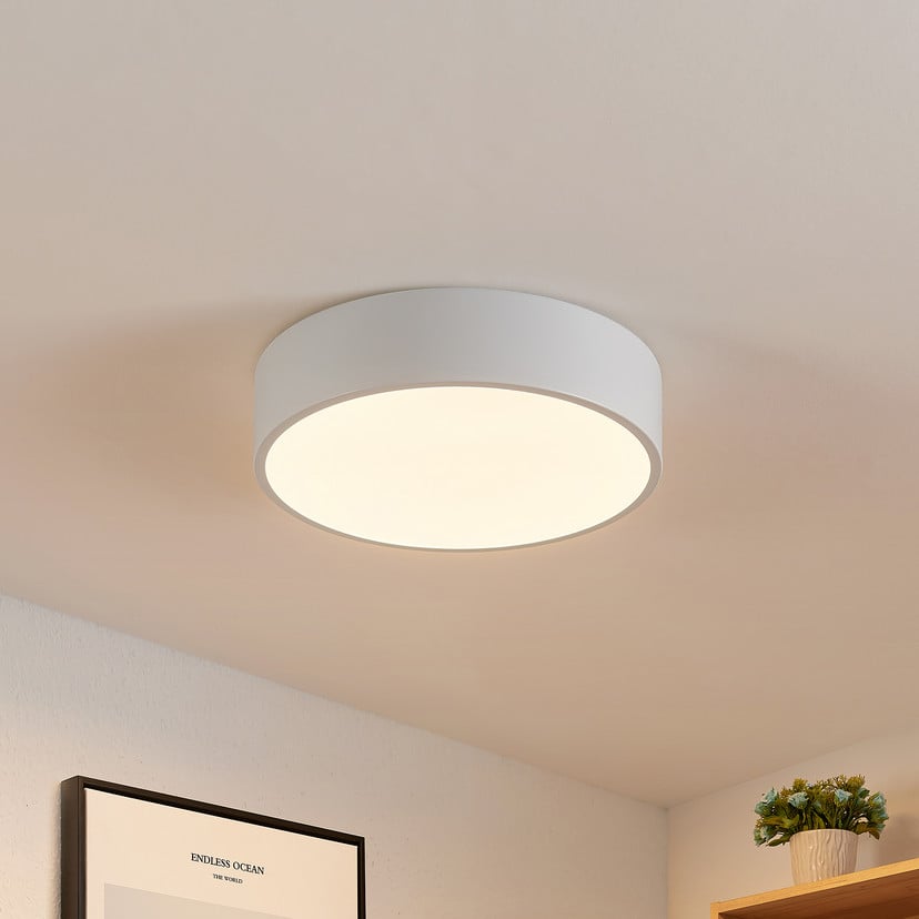 lampenwelt Lindby LED-Deckenleuchte Simera Ø 30cm weiß dimmbar