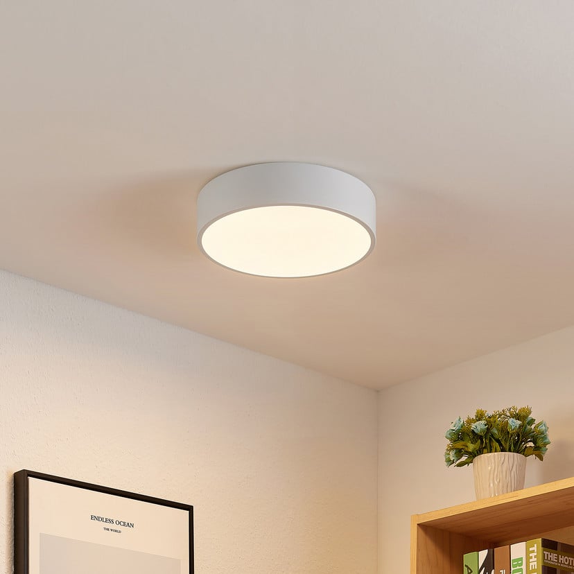 lampenwelt Lindby LED-Deckenleuchte Simera Ø 30cm weiß dimmbar Günstig kaufen