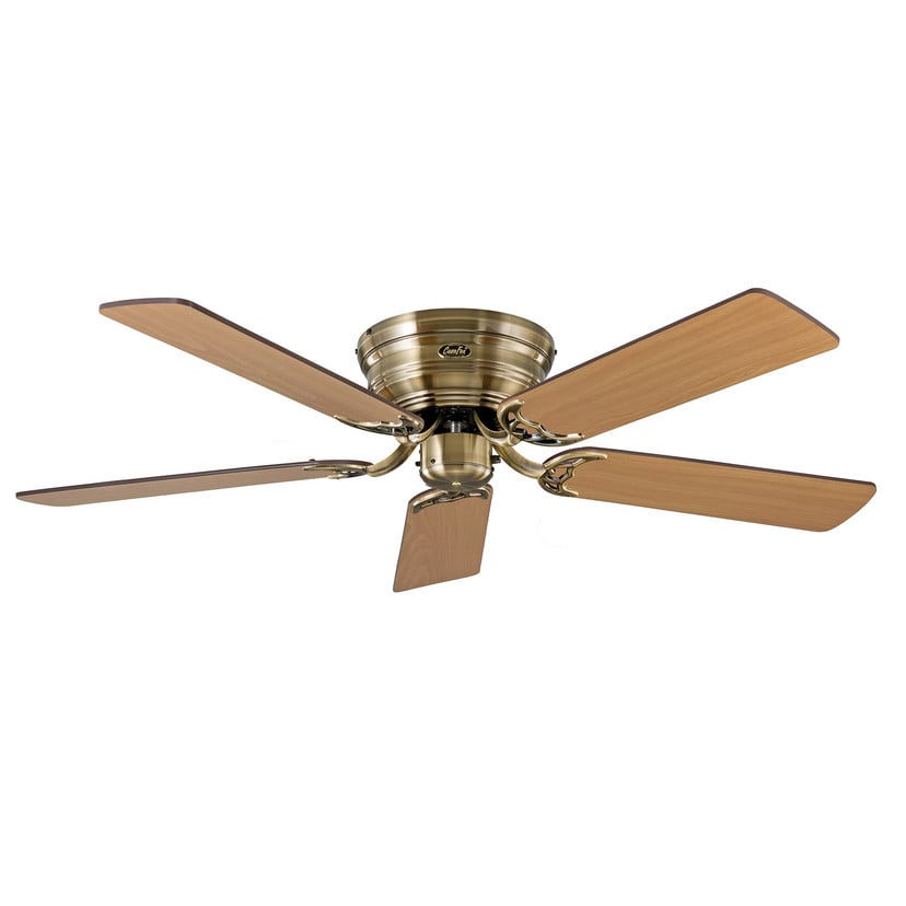 lampenwelt Ventilator Classic Flat III messing antik Ø 132 cm Flash Sale