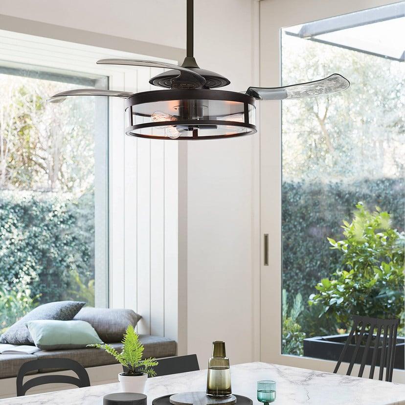 lampenwelt Beacon Deckenventilator Fanaway Classic Licht schwarz leise Preisnachlass