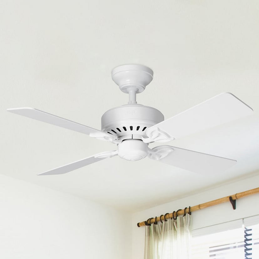 lampenwelt Hunter Bayport Deckenventilator weiß/eiche hell Heißer Verkauf