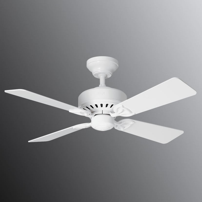 lampenwelt Hunter Bayport Deckenventilator weiß/eiche hell Heißer Verkauf