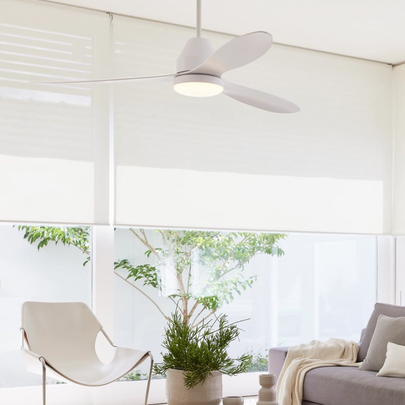 lampenwelt Beacon Deckenventilator mit Licht Whitehaven weiß leise