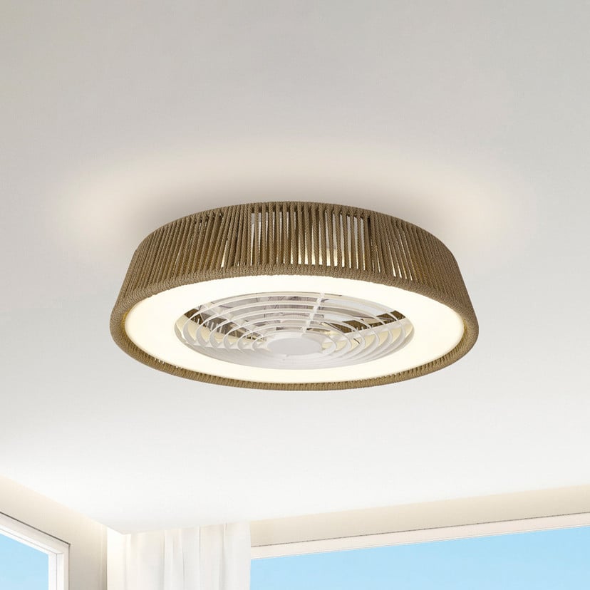 lampenwelt LED-Deckenventilator Polinesia Nautica DC leise Ø 65 cm CCT Tiefpreis