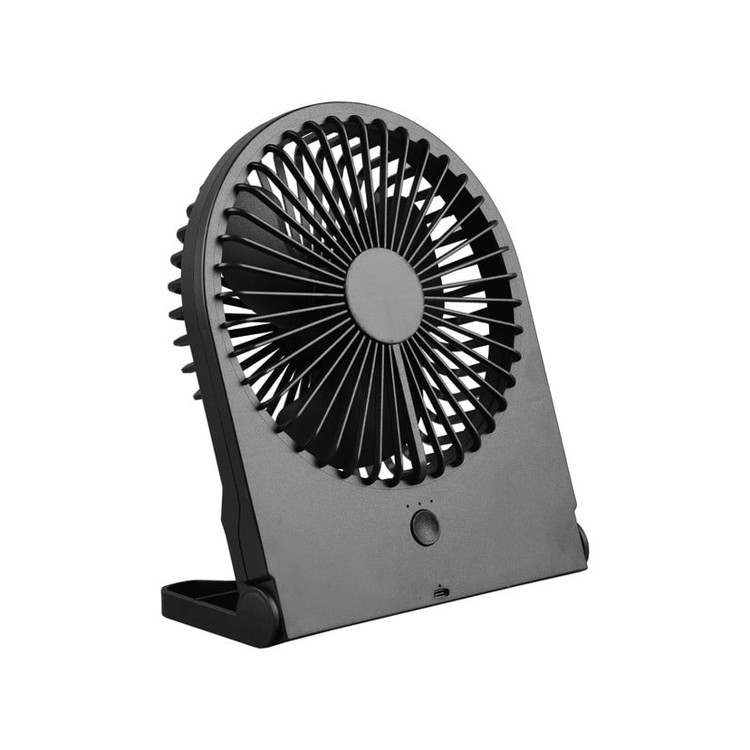 lampenwelt Akku-Tisch-Ventilator Breezy schwarz leise Neueste Stile
