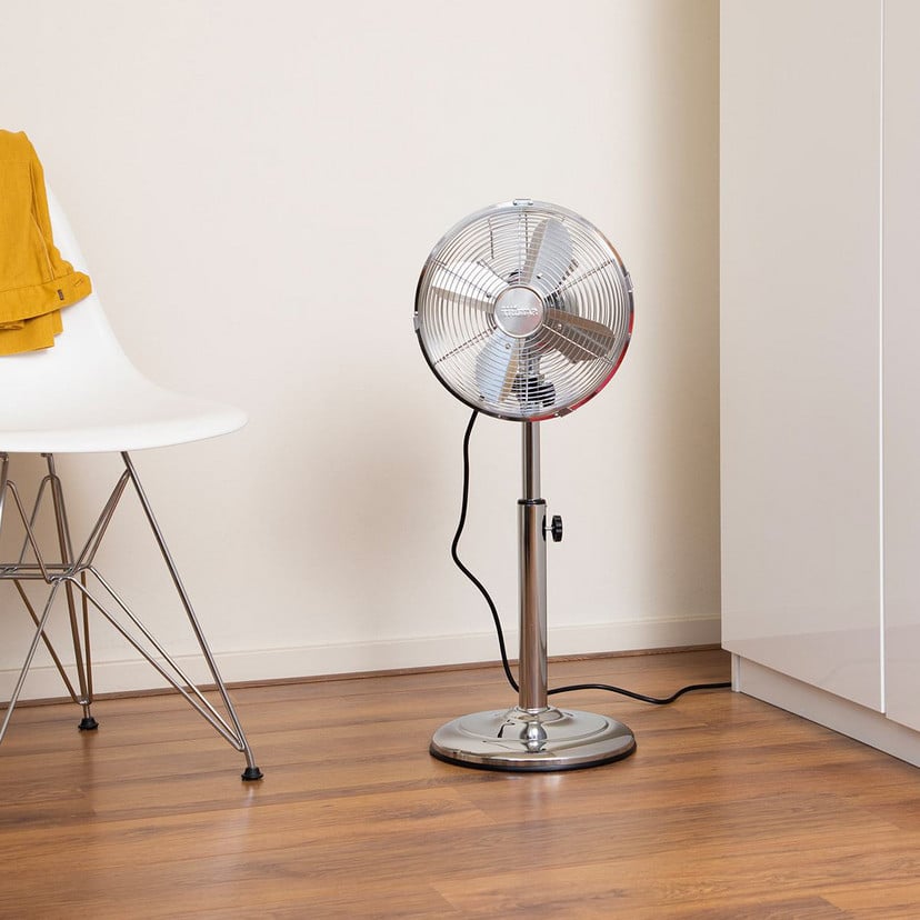 lampenwelt Verchromter Standventilator VE5952 - höhenverst Nur für heute