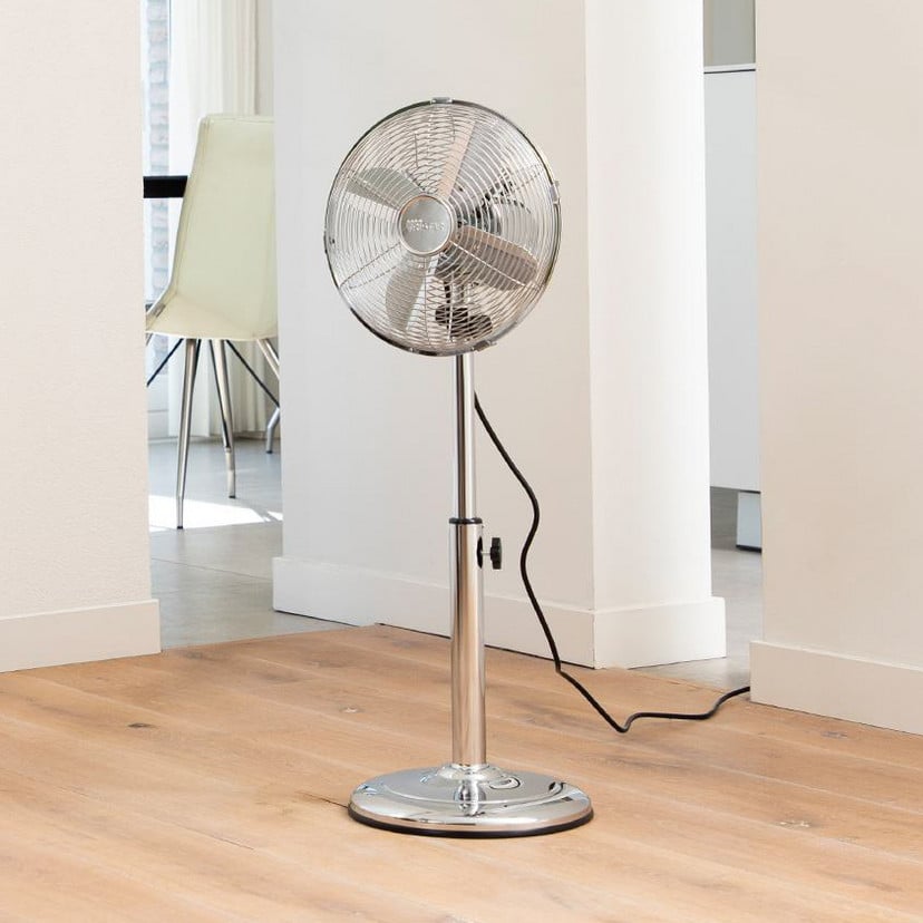 lampenwelt Verchromter Standventilator VE5952 - höhenverst Nur für heute
